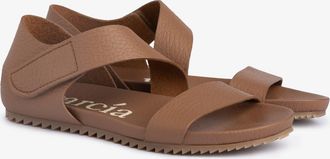 Pedro Garcia Flat asymetrical sandal in dark brown leather | Jedda | Spring Summer 26 | PEDRO GARCIA