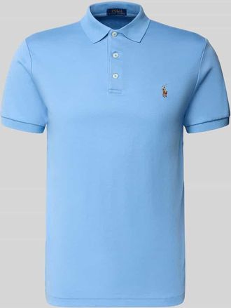 Polo Ralph Lauren Regular Fit Poloshirt aus reiner Baumwolle in Royal, Gr&ouml;&szlig;e XXL