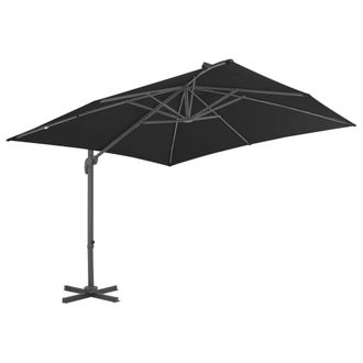Berkfield Home Cantilever Umbrella with Aluminium Pole 300x300 cm Anthracite in Black