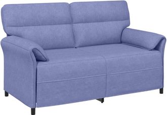 vidaXL Sof&aacute; De 2 Plazas 2 Plaza Azul Jeans 158 X 83 X 95 Cm Tela Vidaxl