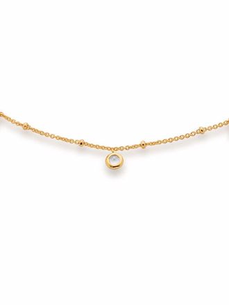 Monica Vinader mini Gem necklace - women - 18kt Gold Plated Silver - One Size