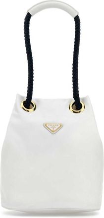 Prada White Re-Nylon Prada Mariner Bucket Bag