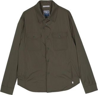 Fedeli Varese shirt jacket - men - Polyester/Cotton - 54 - Green