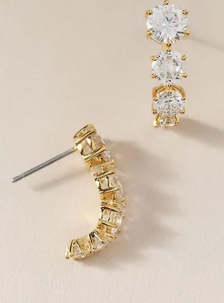 Nadri Melody J Hoop Earrings