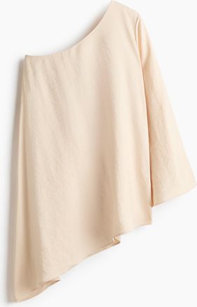 H&M One-Shoulder-Top aus Modalmix - Yellow