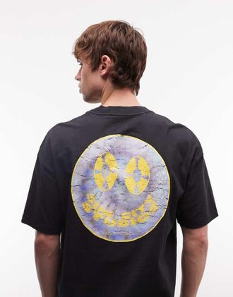 AllSaints Spinner - T-shirt a maniche corte nero slavato con logo