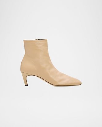 Toteme 50mm Soft Nappa Leather Ankle Boots