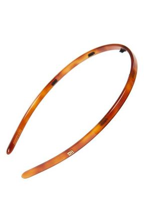 Alexandre de Paris Thin Headband in Tortoise at Nordstrom