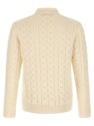 Zanone Braided Cable Knit Sweater - Cream