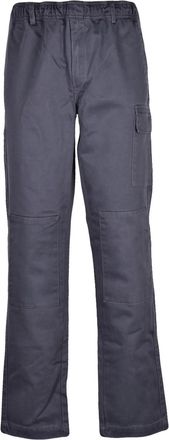 GR10K Grey Elastic Waistband Stretch Cotton Cargo Pants