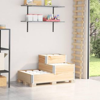 Berkfield Home 3-Tier Raised Bed 120x80 cm Solid Wood Pine in Brown