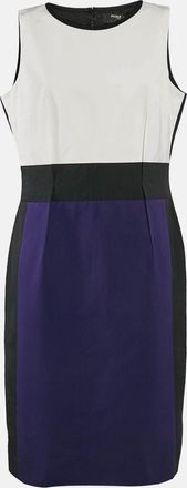 Paule Ka Multicolor Synthetic Color-Block Knee-Length Sleeveless Dress