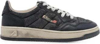 Autry Sup Vint Low - Heren - Sneakers - Zwart - 40 EU - Leer - Schoenen