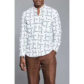 Billy Reid Pelican Plaid Cotton Button-Up Shirt in White at Nordstrom, Size Xx-Large