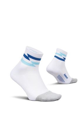Feetures Elite Light Cushion Quarter Solid Sport Sock with Targeted Compression in White Track at Nordstrom, Size X-Large