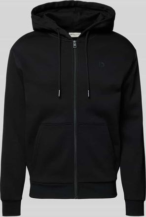 Tom Tailor Denim Regular Fit Sweatjacke aus Baumwoll-Mix in BLACK, Gr&ouml;&szlig;e XXL