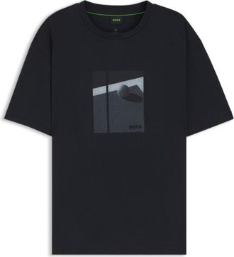 BOSS Tennis-artwork T-shirt in Pima cotton