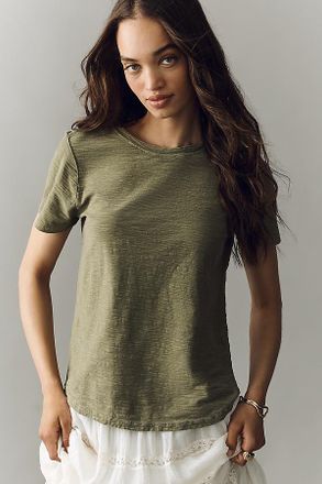 Pilcro Bennie Cotton Slim Crew Neck Tee