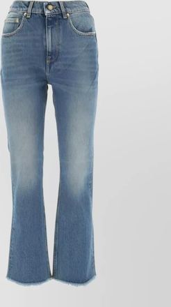 Golden Goose denim high-rise cropped flared jeans