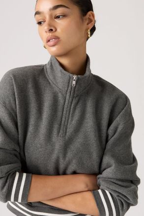 Levi's Everyday Quarter Zip Sweatshirt - Mujer - XS - Gris / Charcoal Heather