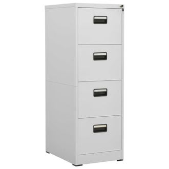 vidaXL Vidaxl - Armario Archivador De Acero Gris Claro 46x62x133 Cm