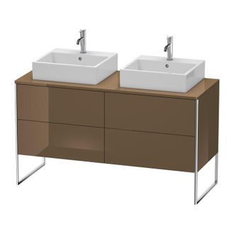 Duravit Mueble De Cocina Duravit Xsquare De 140,0 X 54,8 Cm, 4 Cajones, Color (frente/cuerpo): Marr&oacute;n Oliva Laca Alto Brillo - Xs4926b6161