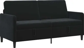 vidaXL Sof&aacute; Con Almacenamiento Negro 172 X 78 X 87 Cm Poli&eacute;ster Vidaxl