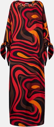 Pucci Caftano Marmo in twill di seta