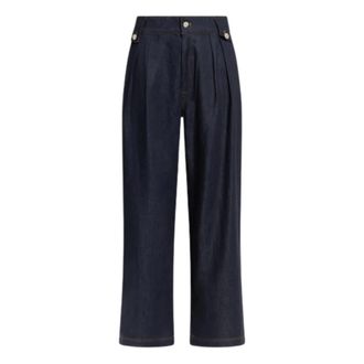 Weili Zheng Wide Jeans, female, Blue, Size: L Wide-leg Chambray Trousers