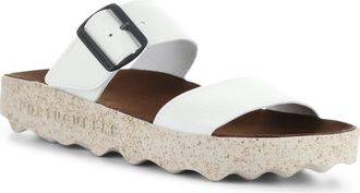 FLY London Coly Platform Slide Sandal in White Eco Faux Leather at Nordstrom, Size 10-10.5Us
