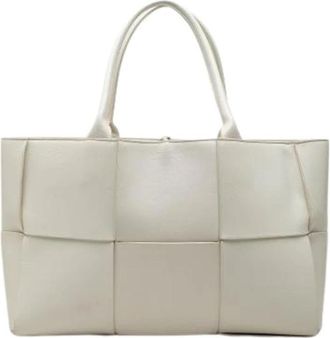 Bottega Veneta Pre-owned Arco Tote Bag - Dames - Vintage Shopper - Wit - ONE Size - Leer - Vintage