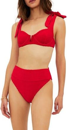 Beach Riot Blair Underwire Bikini Top in Red Terry at Nordstrom Rack, Size Large