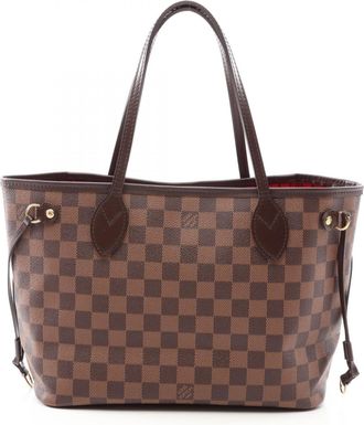 Louis Vuitton Brown Ebene Coated Canvas Leather Handbag Pouch Tote Bag (Pre-Owned)
