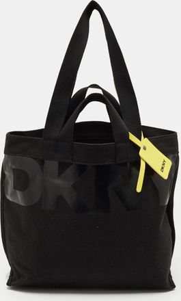 DKNY Dkny Black Canvas Logo Tote