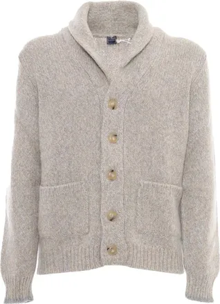 Fedeli Cardigans, male, Multicolor, Size: XL Button Cardigan L/S Knitted Sweater