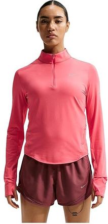 Nike Swift Dri-FIT Ultraviolet 1/4-Zip Running Top Womens Workout Sea Coral/Reflective Silver : 2XL, Elastane/Polyester