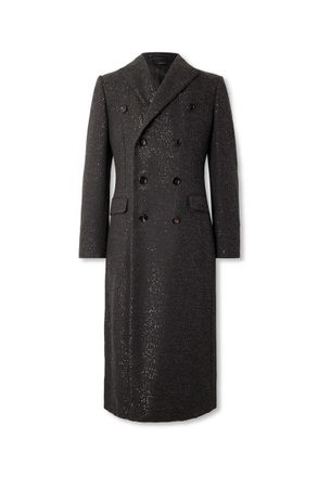 Tom Ford Double-Breasted Sequin-Embellished Wool-Blend Twill Coat