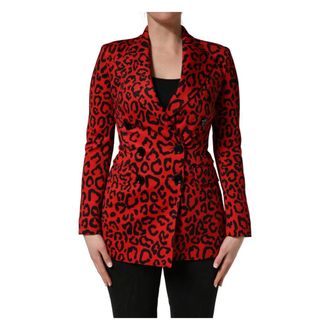 Dolce & Gabbana Double-Breasted Coat Jacket - female - Dolce & Gabbana - Blazers - Red - 2XS - Jackets