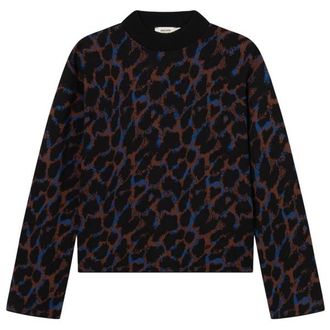 Dedicated Sweater Limhamn Leopard Pullover f&uuml;r Damen | schwarz