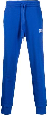 Michael Kors logo-embroidered tapered track pants - men - Cotton - L - Blue