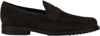 Tod's Heren Suede Loafers - Heren - Loafers - Bruin - 41 EU - Su&egrave;de - Schoenen