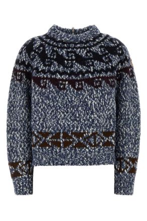 Moncler Light Blue Crew Neck Sweater