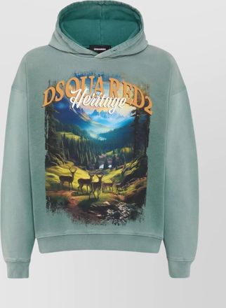 Dsquared2 ribbed cotton hoodie