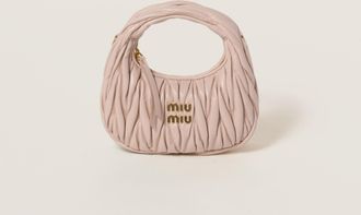 Miu Miu Wander matelass&eacute; nappa leather hobo mini-bag