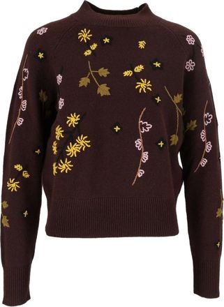 Max Mara Maglia Rafia - Dames - Truien - Bruin - Maat: L Wol