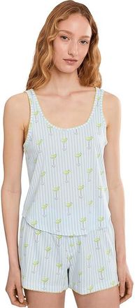 PJ Salvage Playful Prints Womens Pajama Light Blue : LG (US 10-12), Cotton/Modal