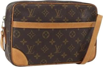 Louis Vuitton Pre-owned Cross Body Bags, female, Brown, Size: ONE SIZE Pre-owned Canvas Cross Body Bag