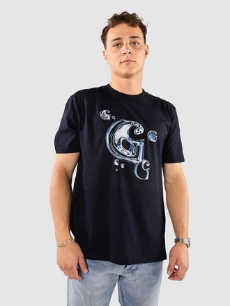 Carhartt Work in Progress Solar Chrome C-Logo T-Shirt blau