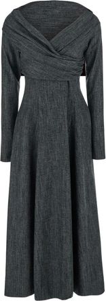 Alberta Ferretti Abito lungo con spalle scoperte - Grigio