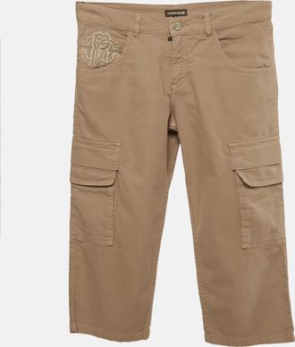 Roberto Cavalli Brown Cotton Cargo Pants